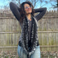 Black/white/grey infinity scarf