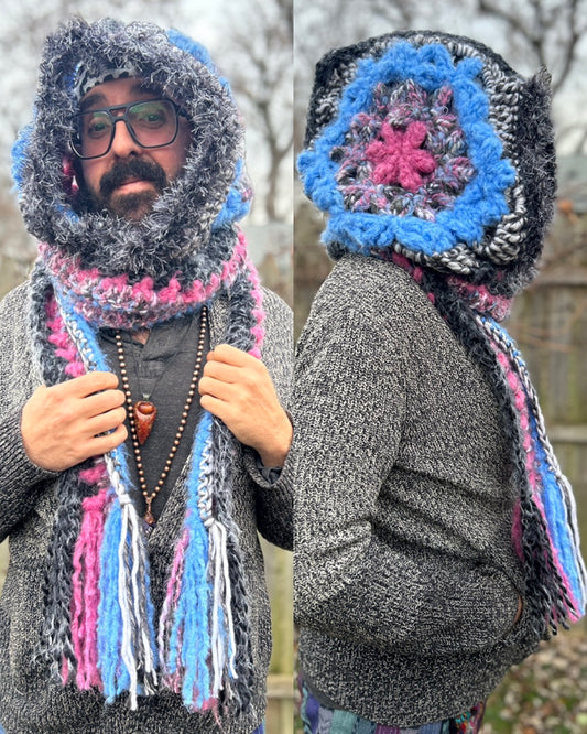 Flower of Life hooded scarf