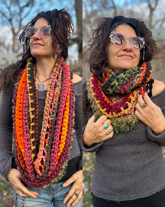 Fall colors Infinity scarf