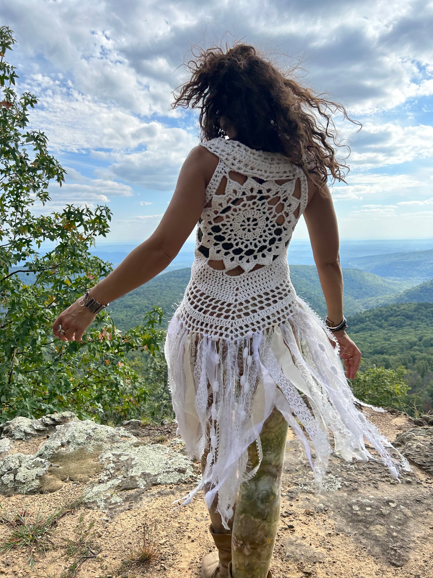 Dreamy White Fae vest