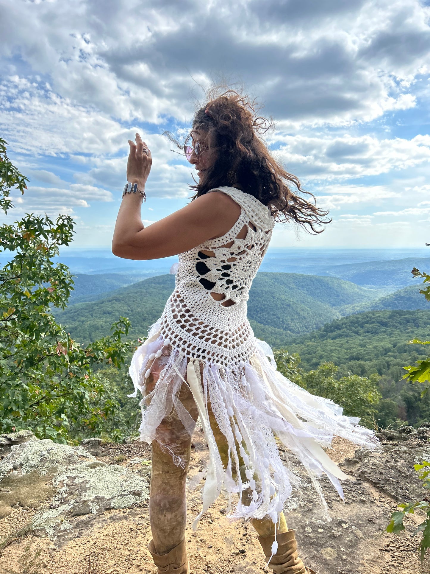 Dreamy White Fae vest