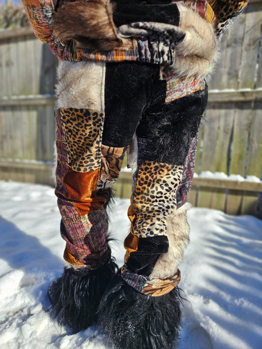 Patchwork Furry Jogger
