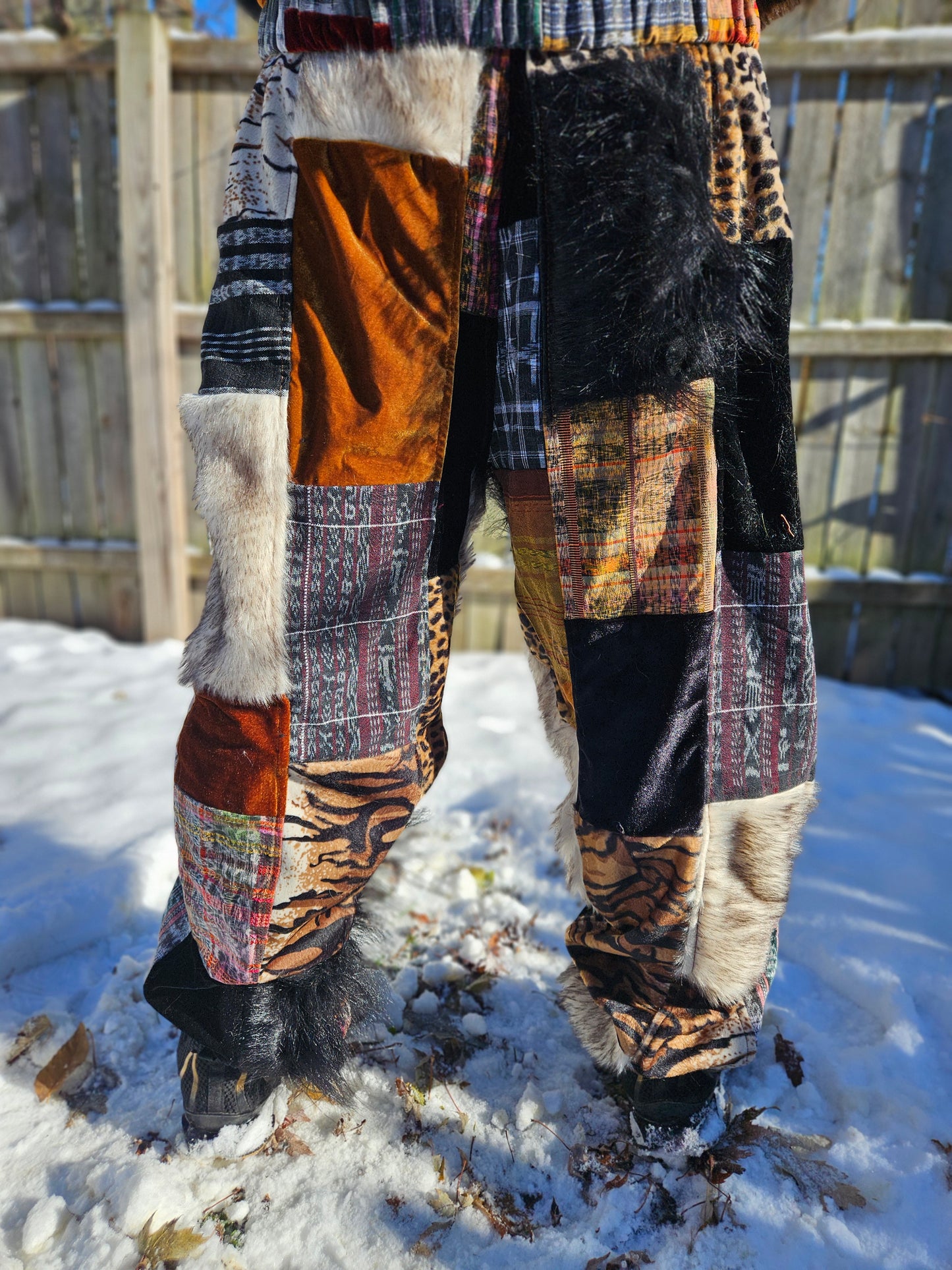 Patchwork Furry Jogger