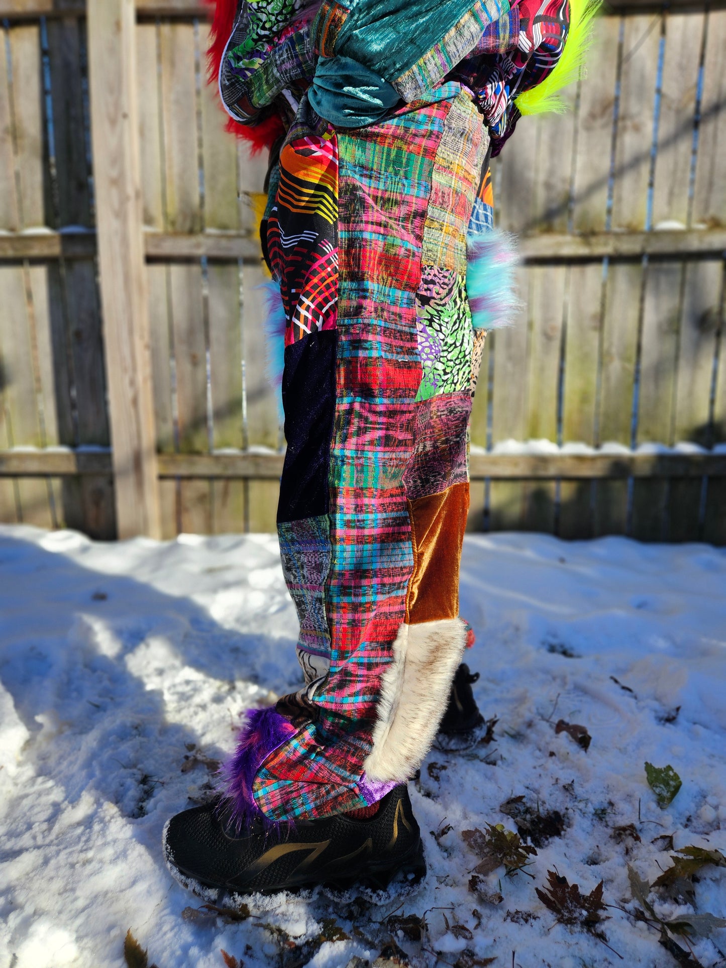 Patchwork Furry Jogger