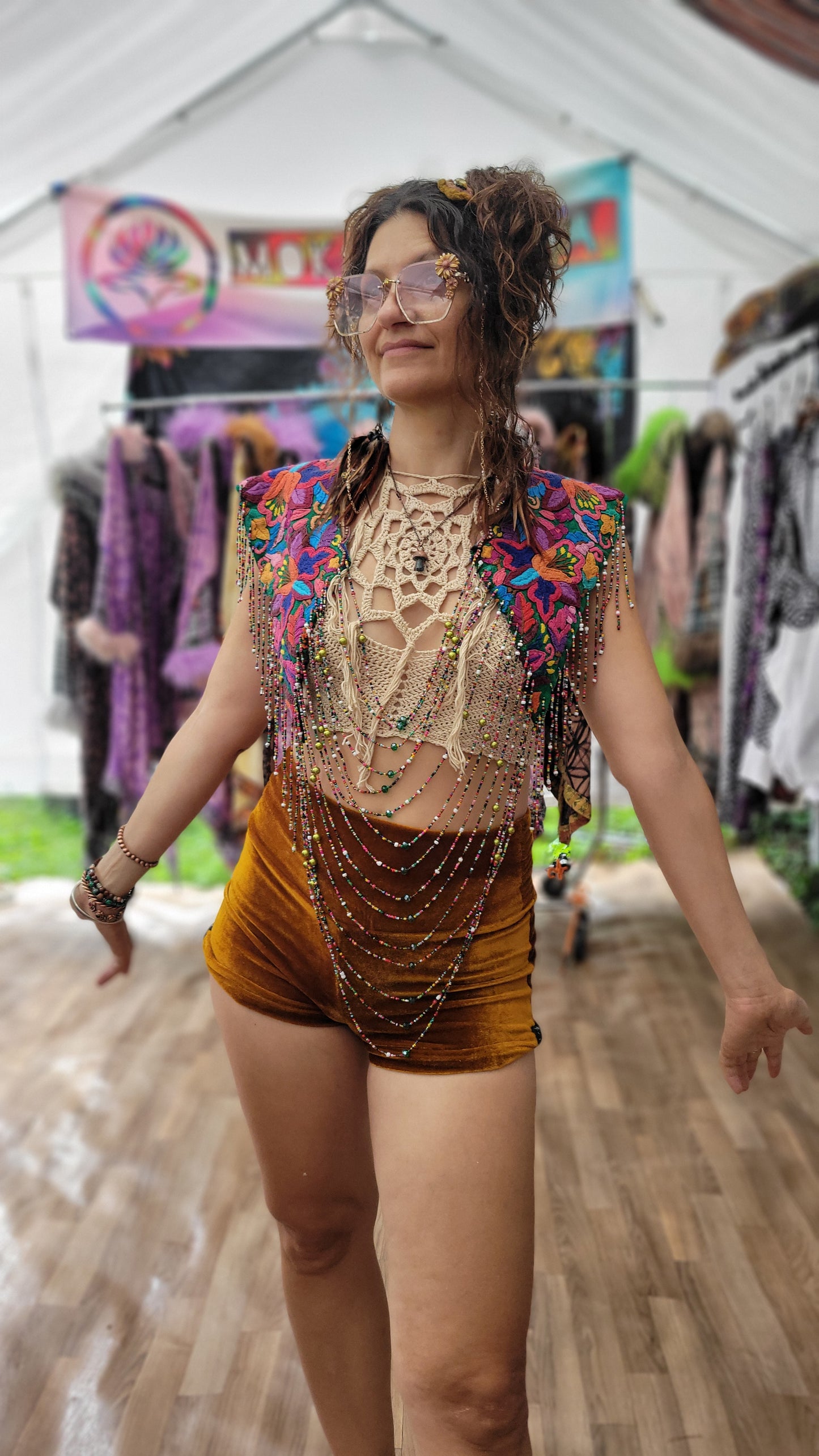 Beaded Goddess Top