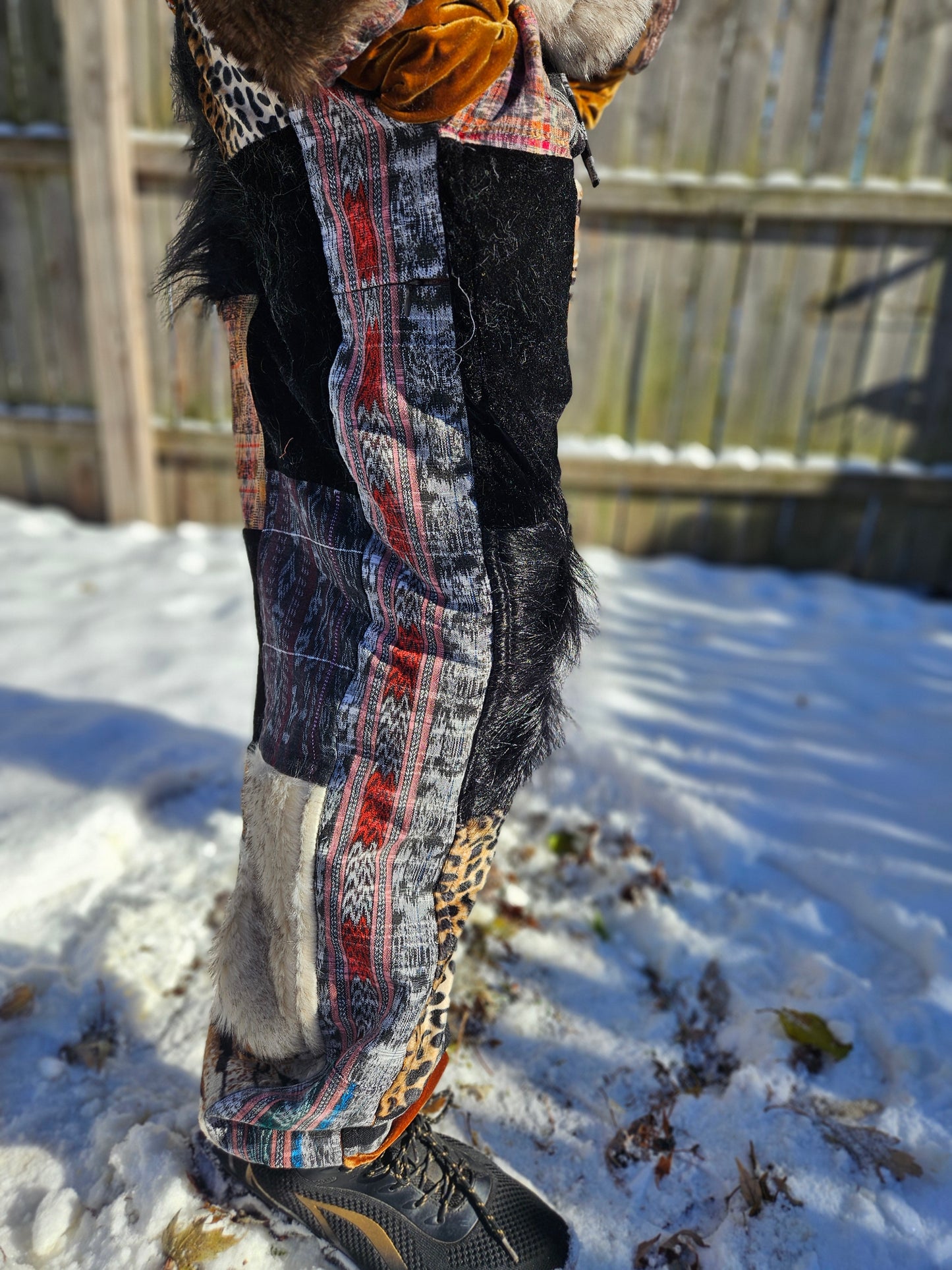 Patchwork Furry Jogger