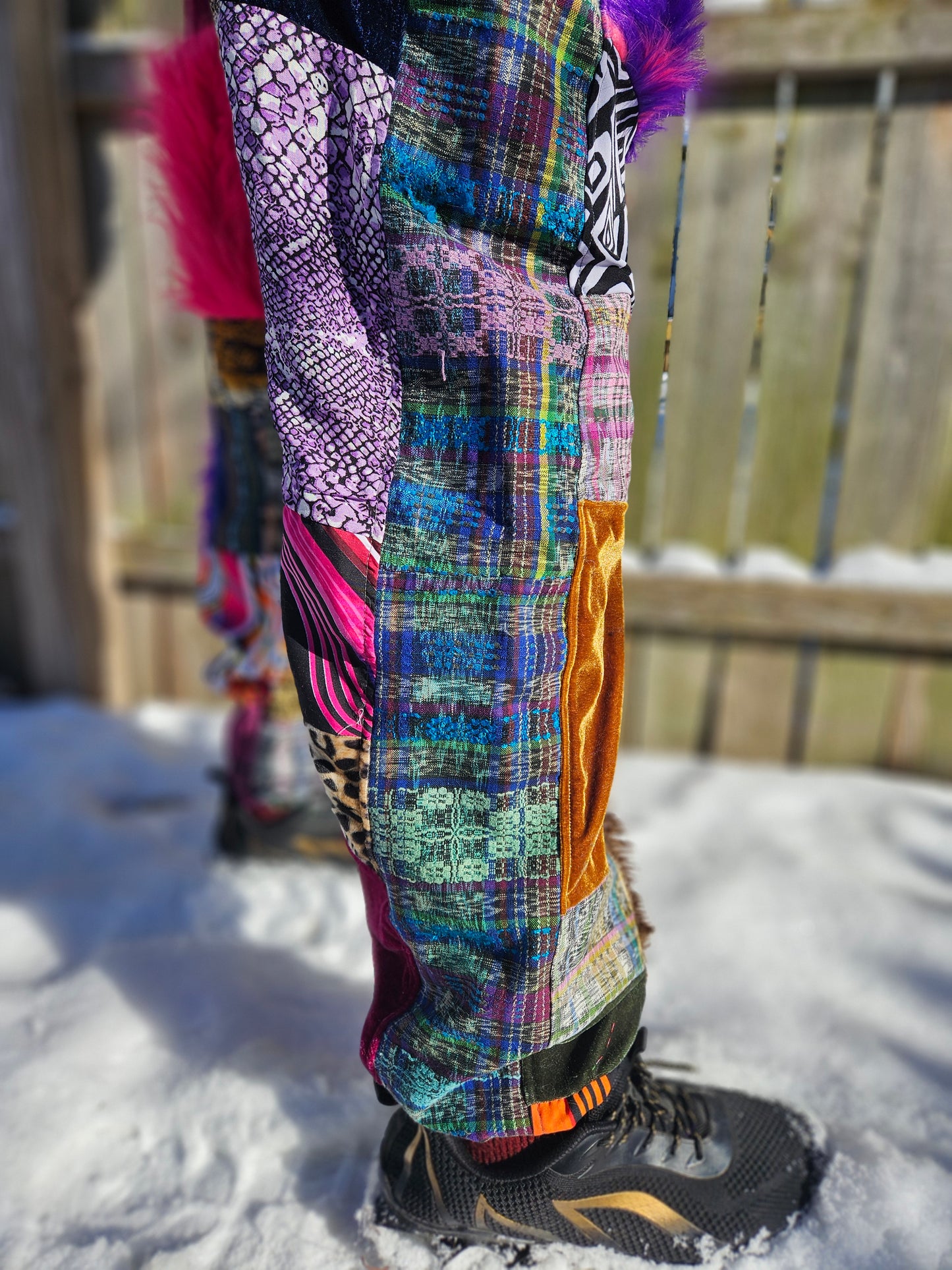 Patchwork Furry Jogger