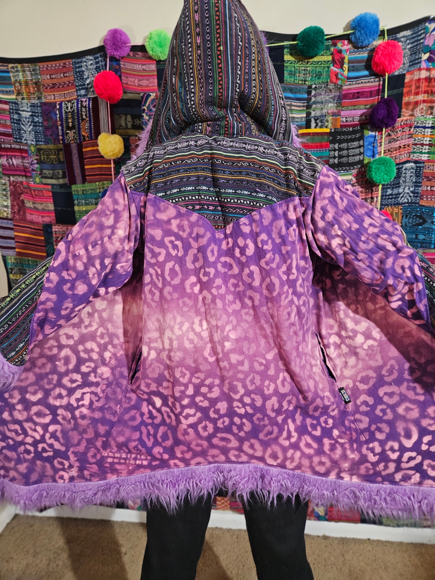 Cloak - Purple Leopard