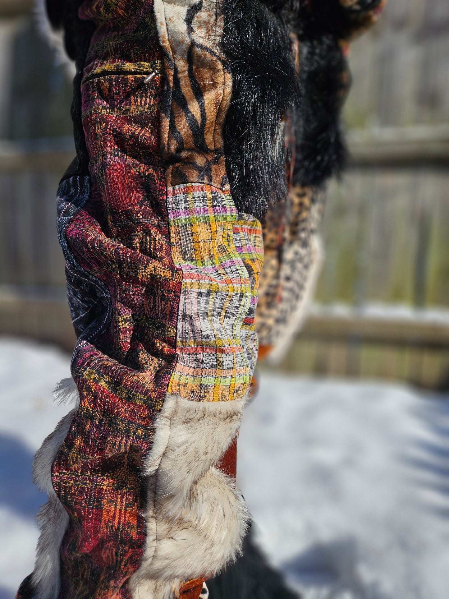 Patchwork Furry Jogger