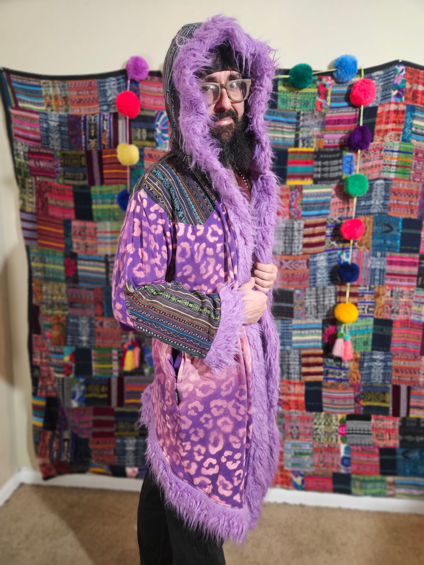 Cloak - Purple Leopard