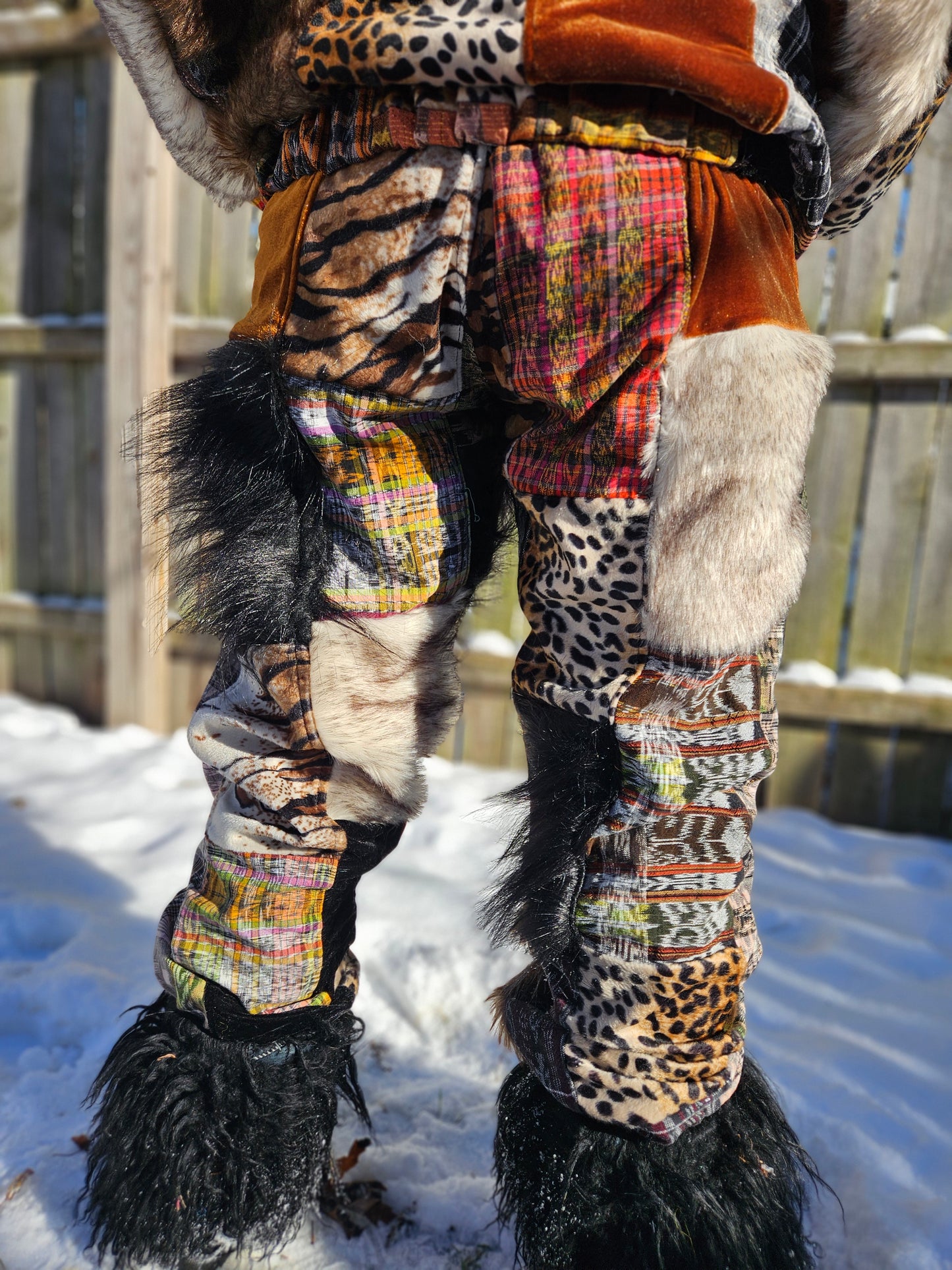 Patchwork Furry Jogger