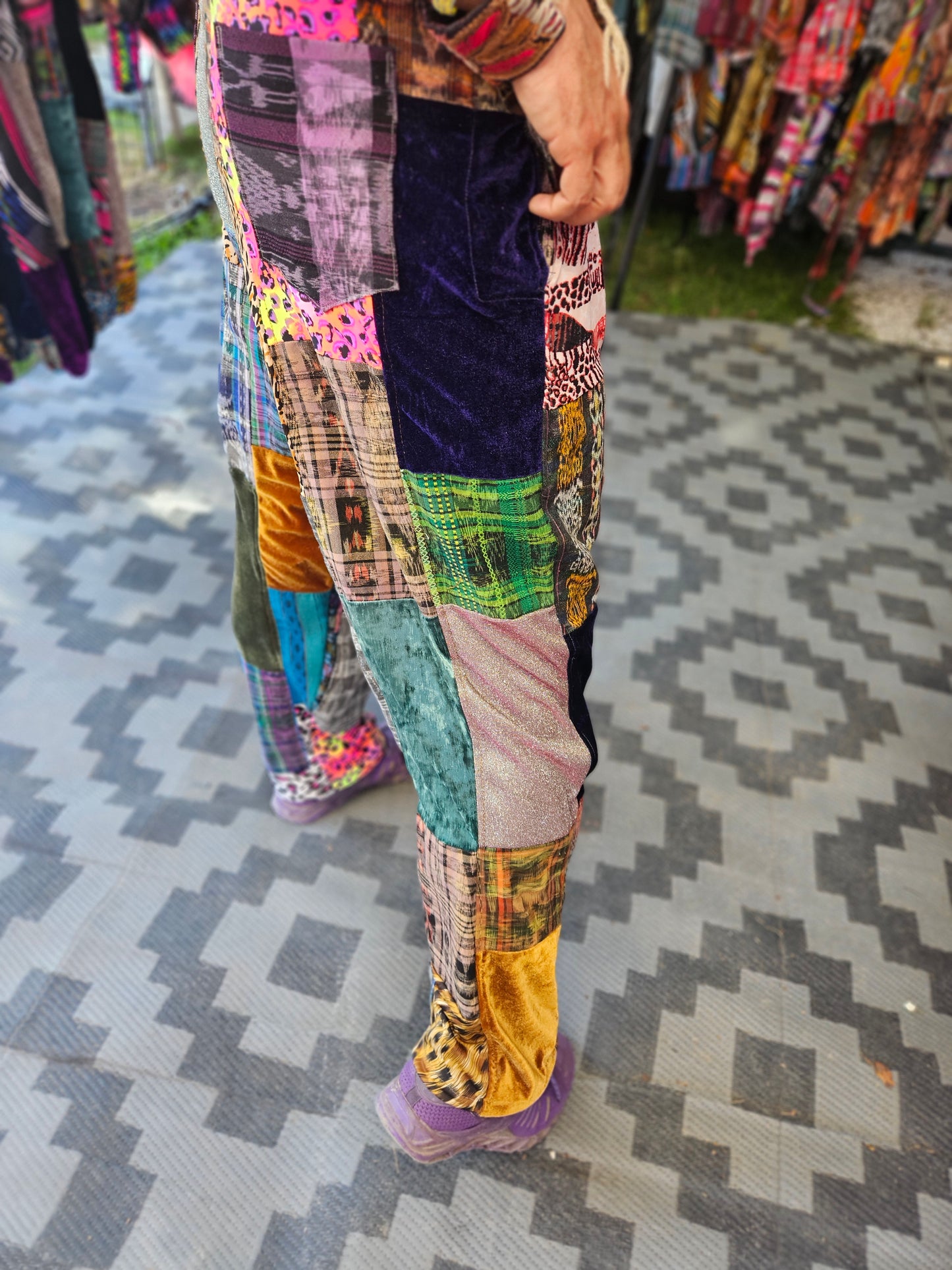 Patchwork Overalls