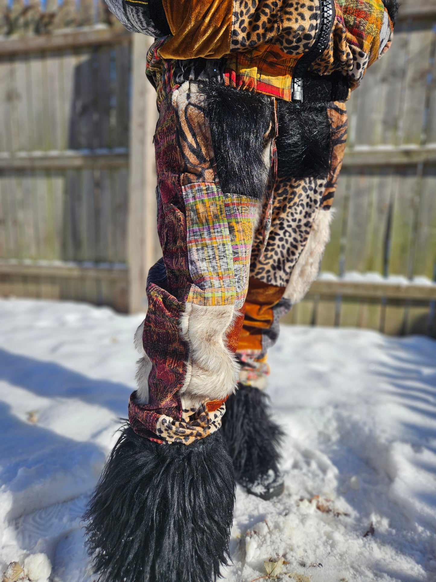 Patchwork Furry Jogger