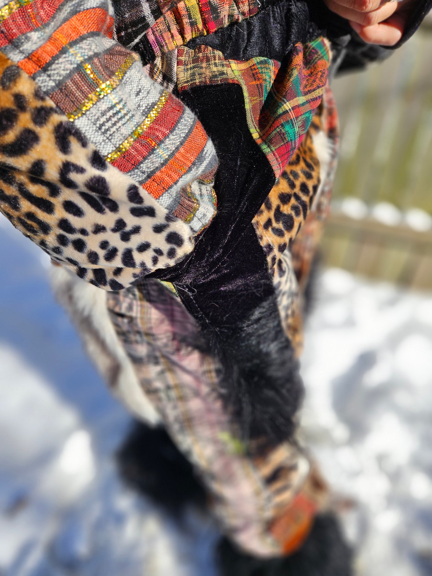 Patchwork Furry Jogger