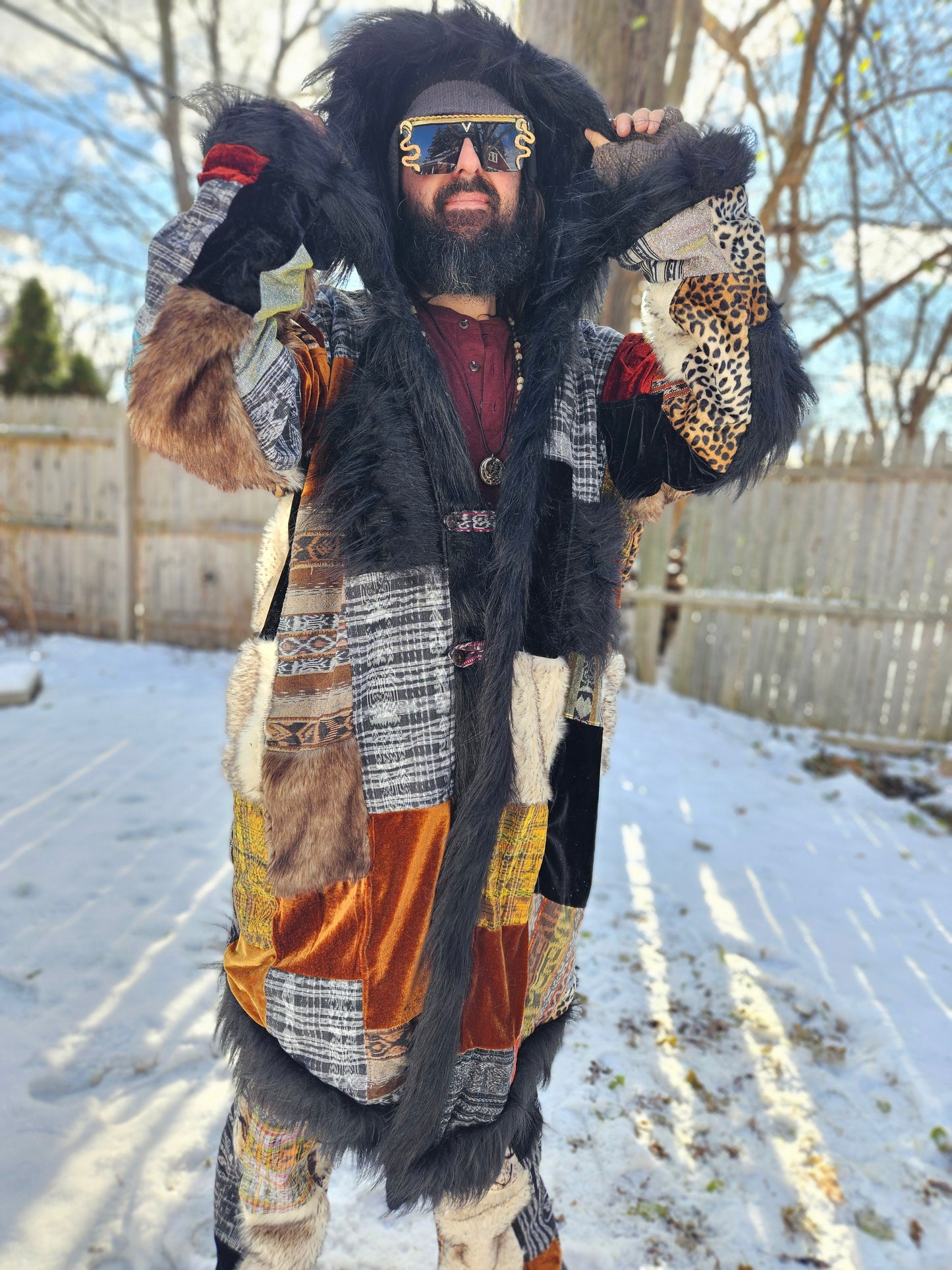 Patchwork Cloak - Artic Raver