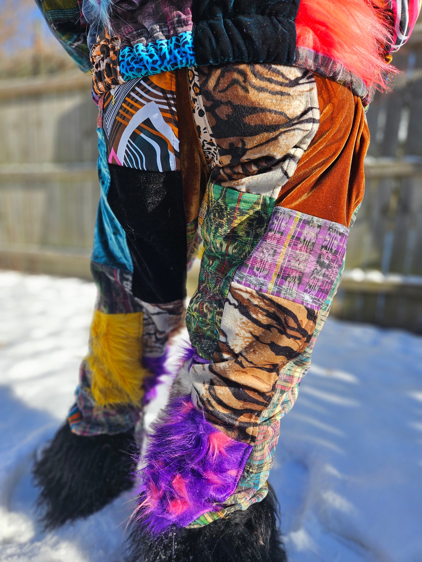 Patchwork Furry Jogger