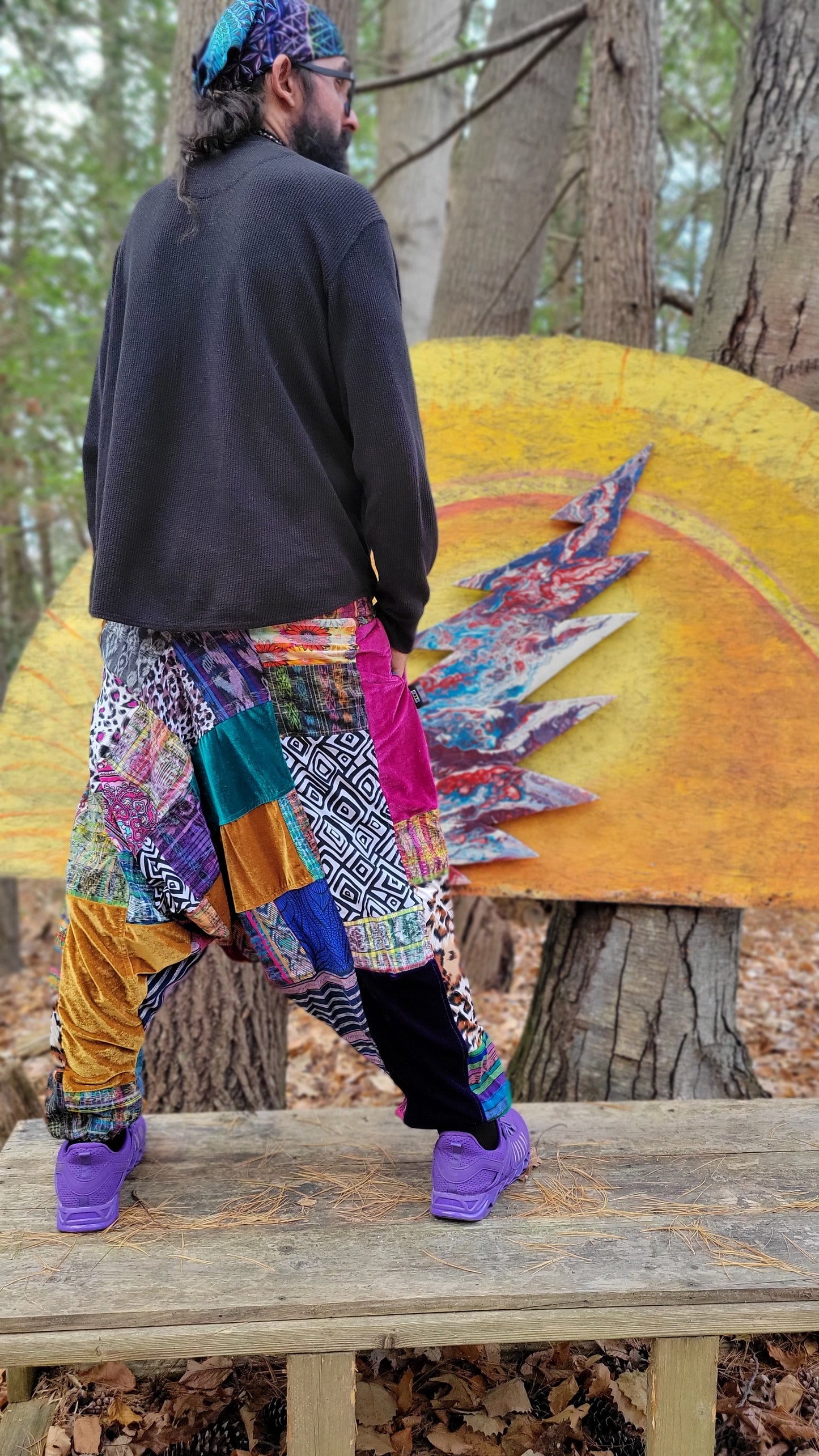 Patchwork Harem Pants