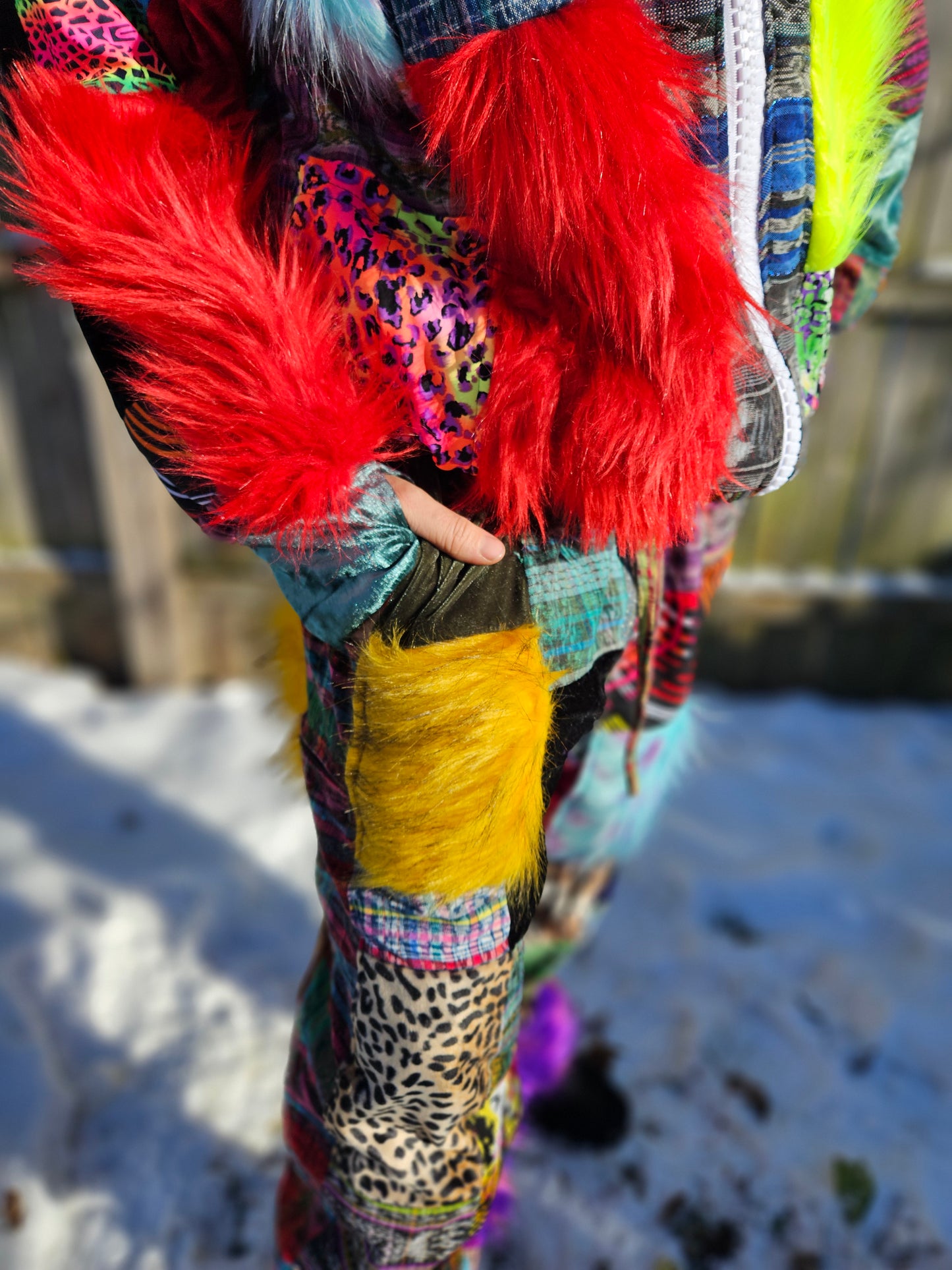 Patchwork Furry Jogger