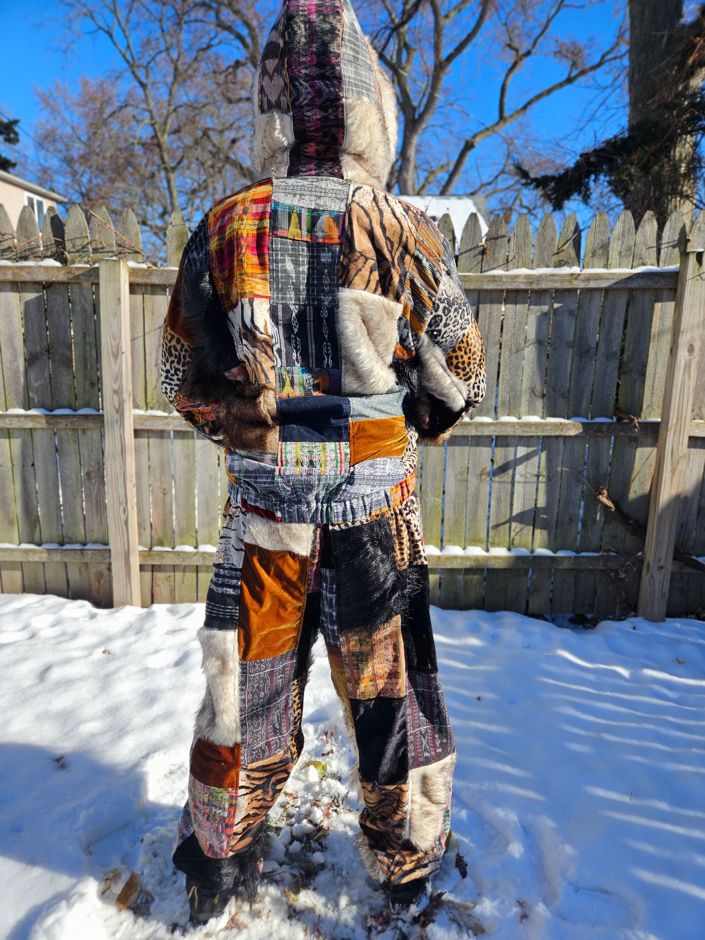 Patchwork Furry Jogger