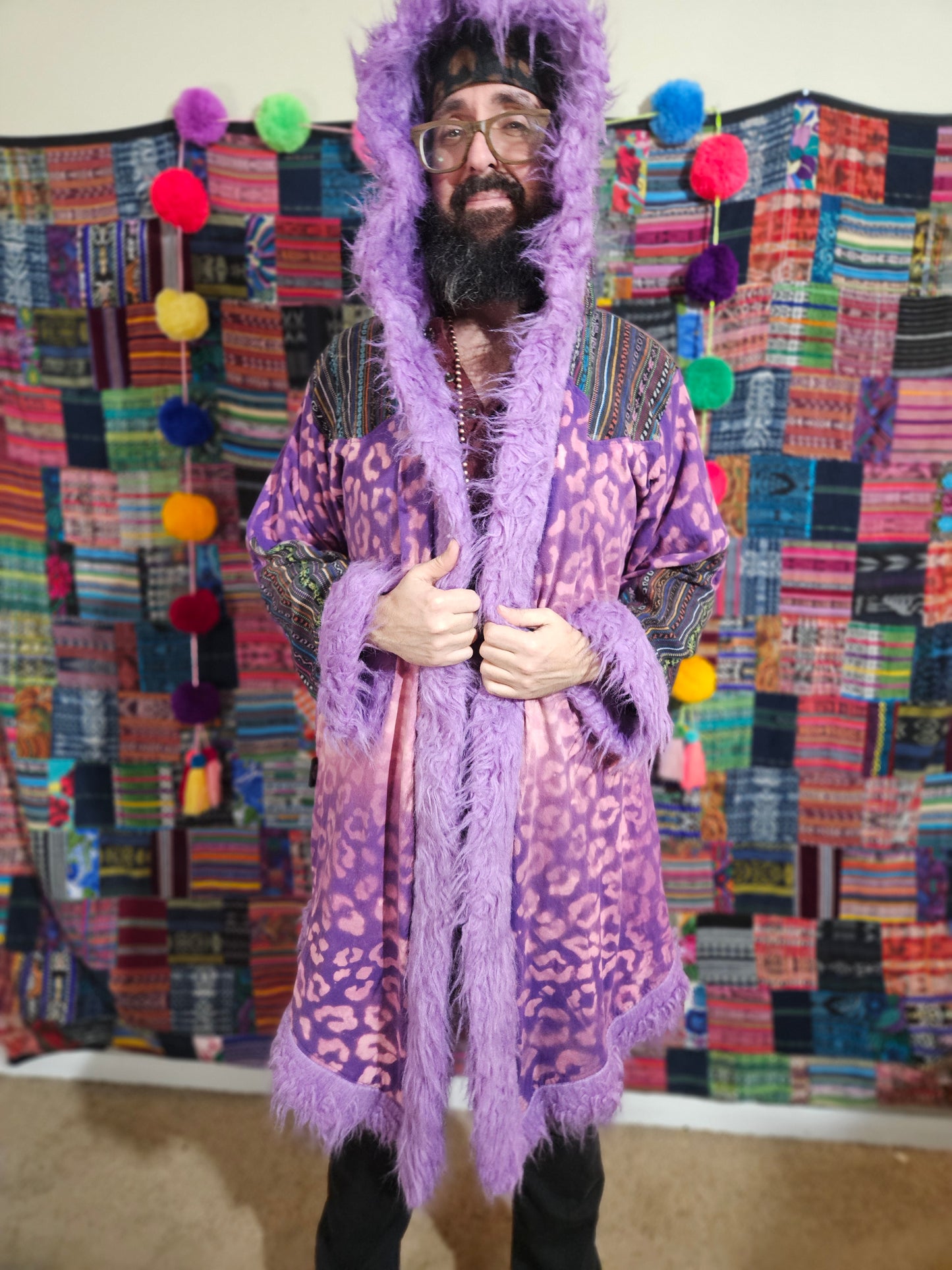 Cloak - Purple Leopard