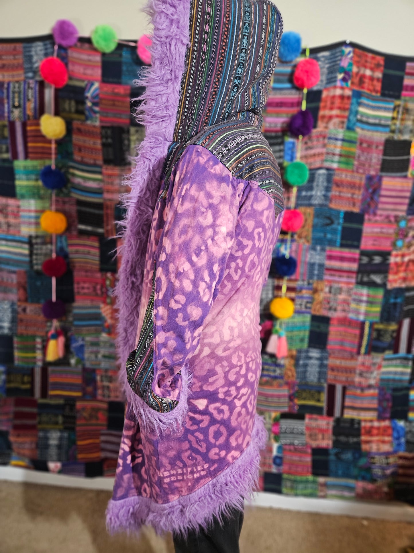 Cloak - Purple Leopard