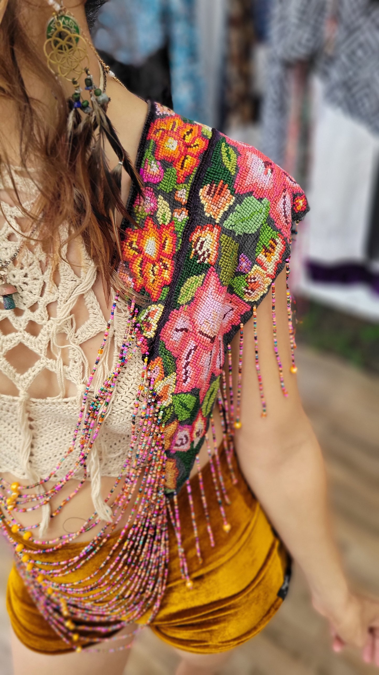 Beaded Goddess Top