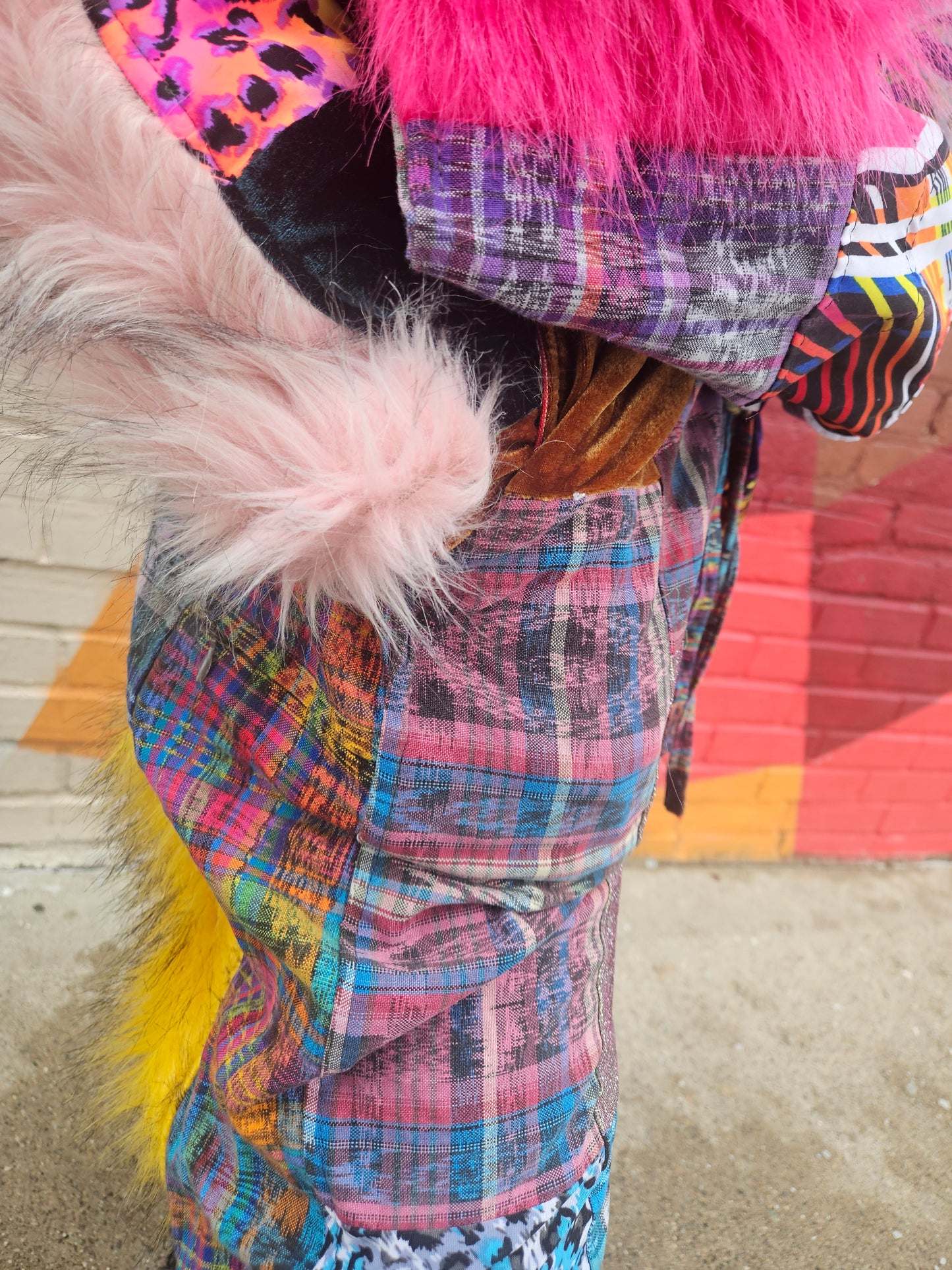 Patchwork Furry Jogger