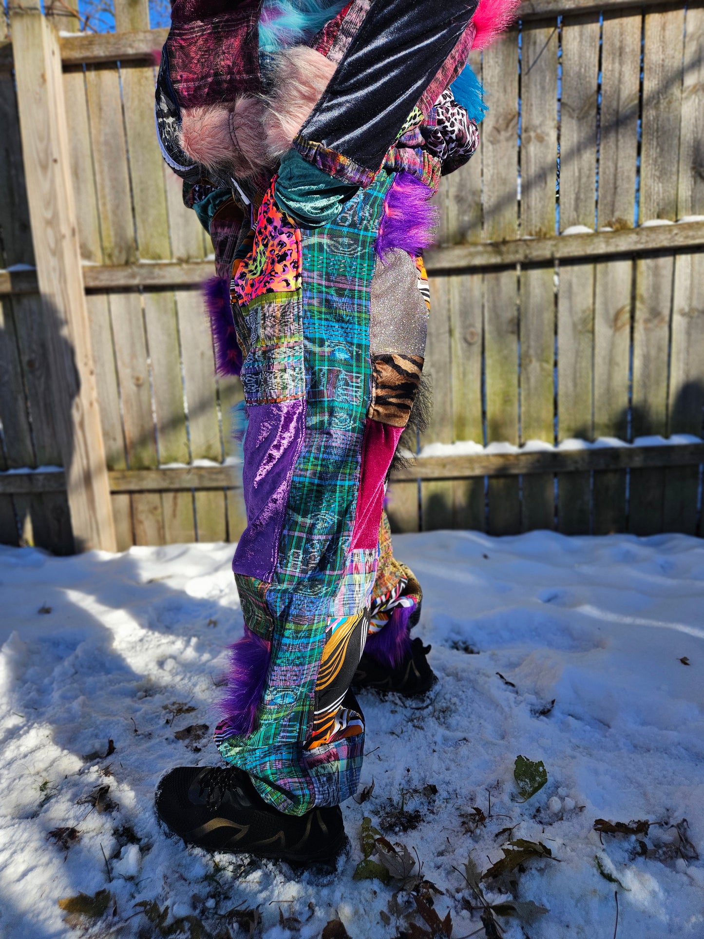 Patchwork Furry Jogger