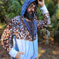 Hooded Jacket - Leopard / White Velvet