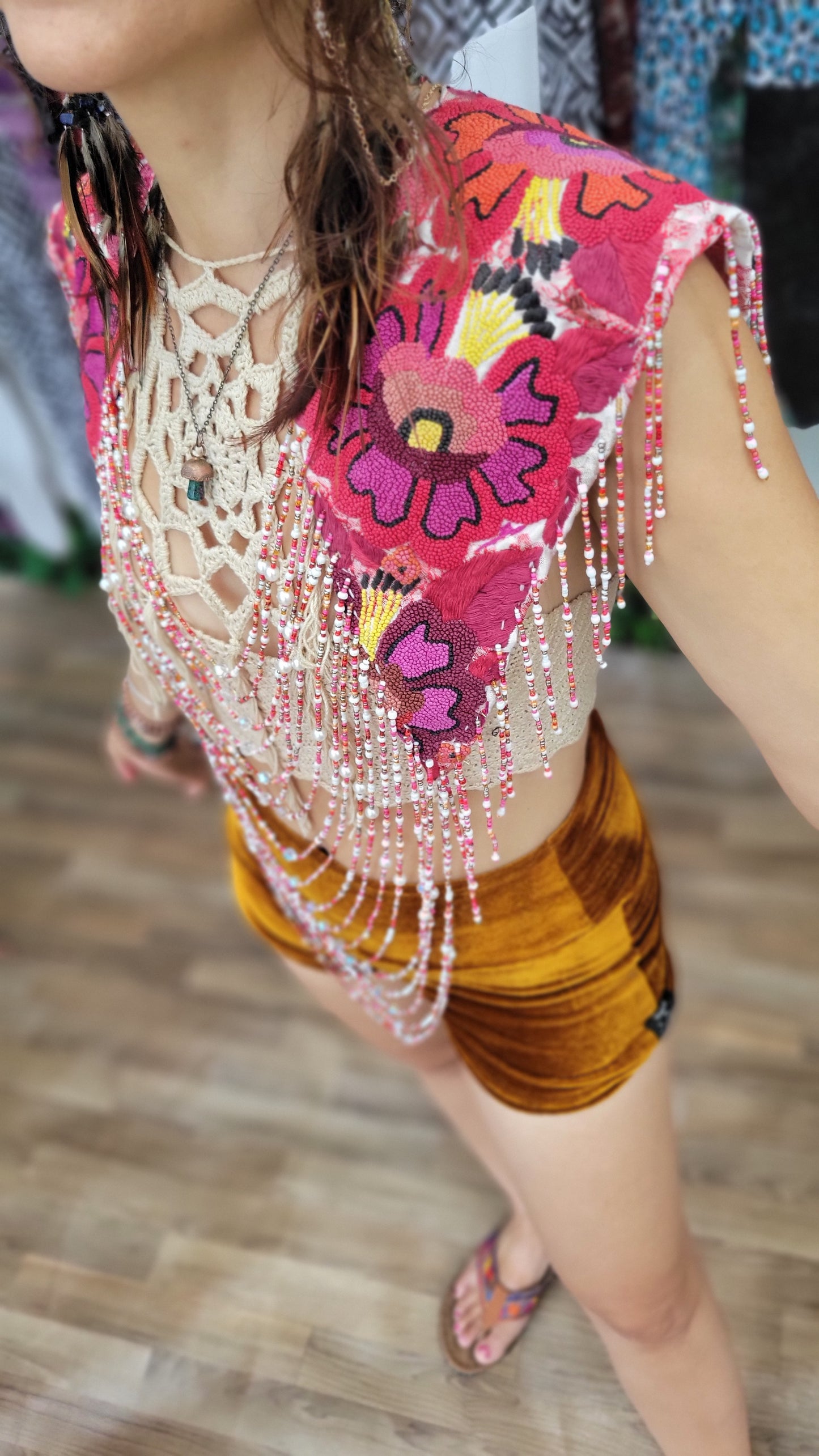 Beaded Goddess Top