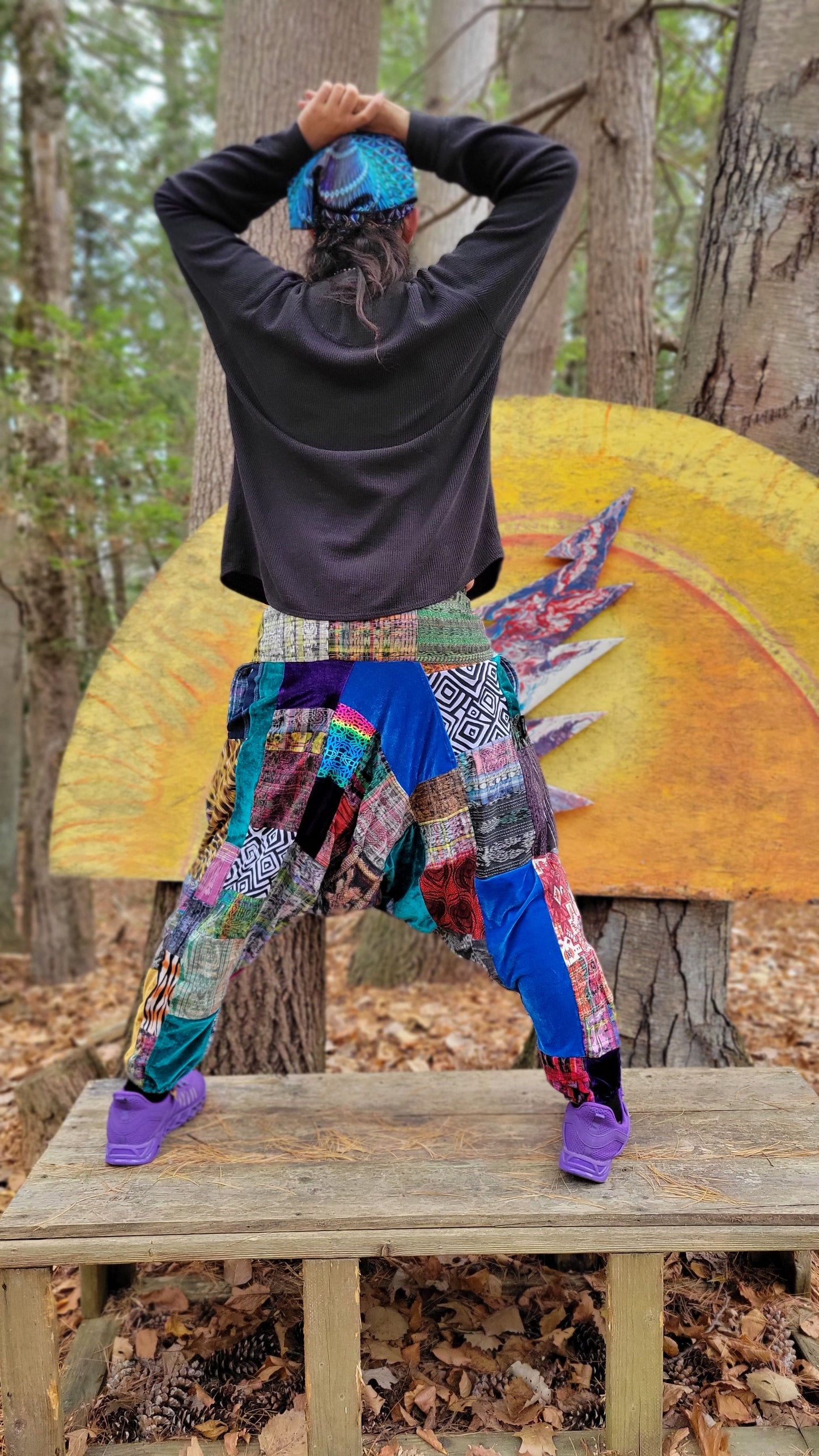 Patchwork Harem Pants