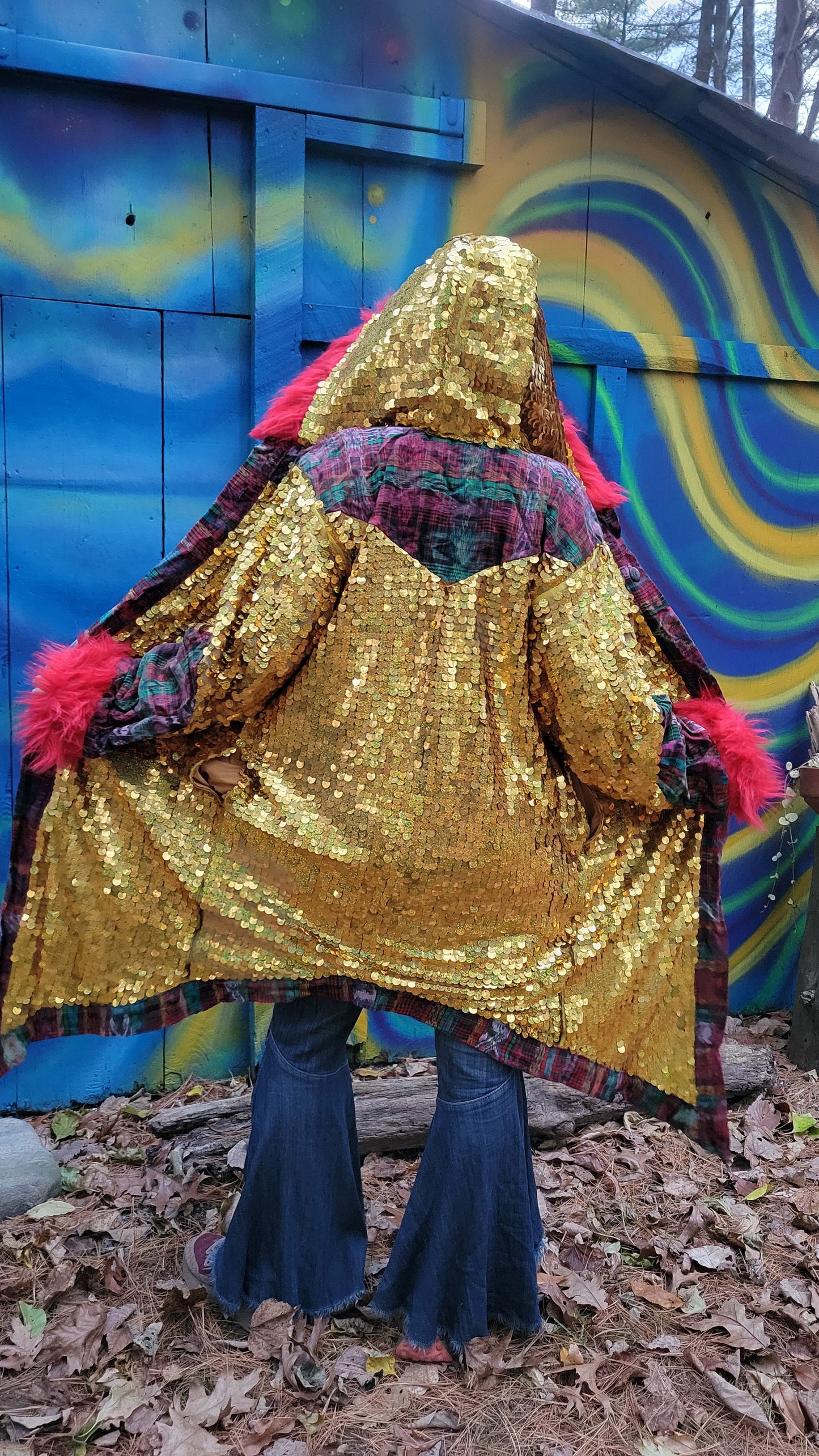 Sequin Cloak Gold