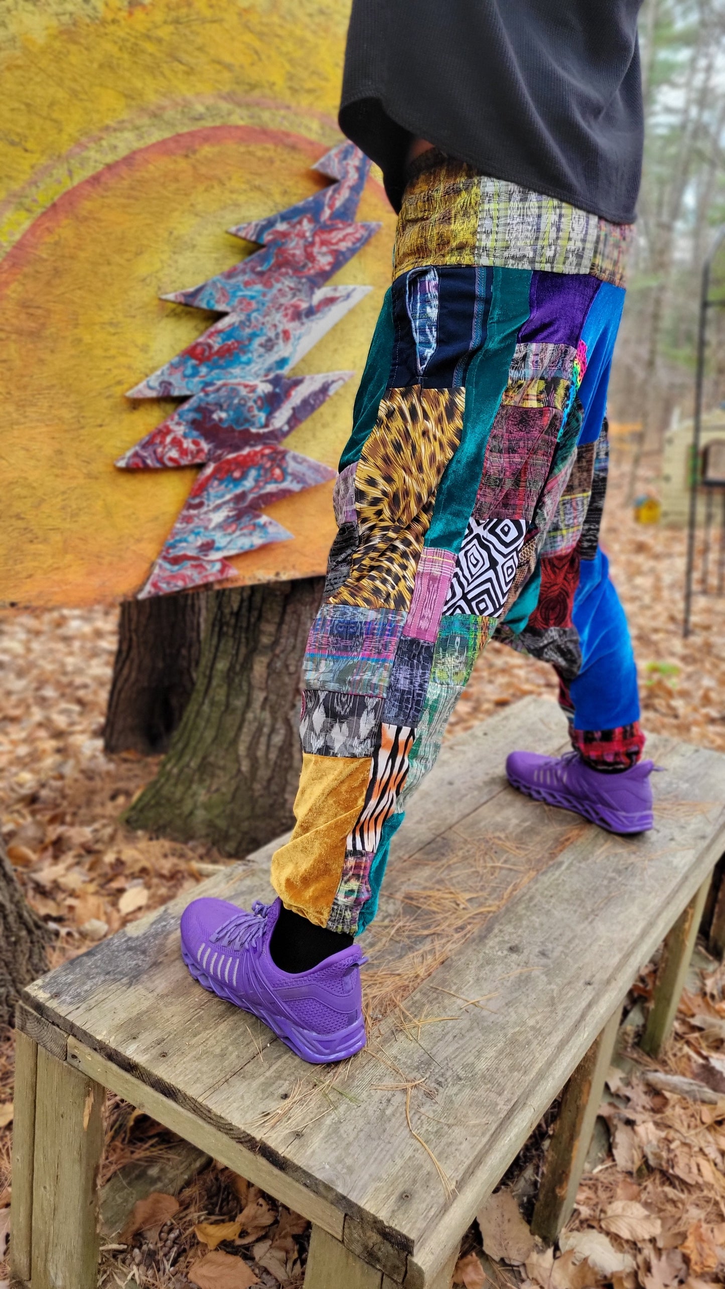 Patchwork Harem Pants