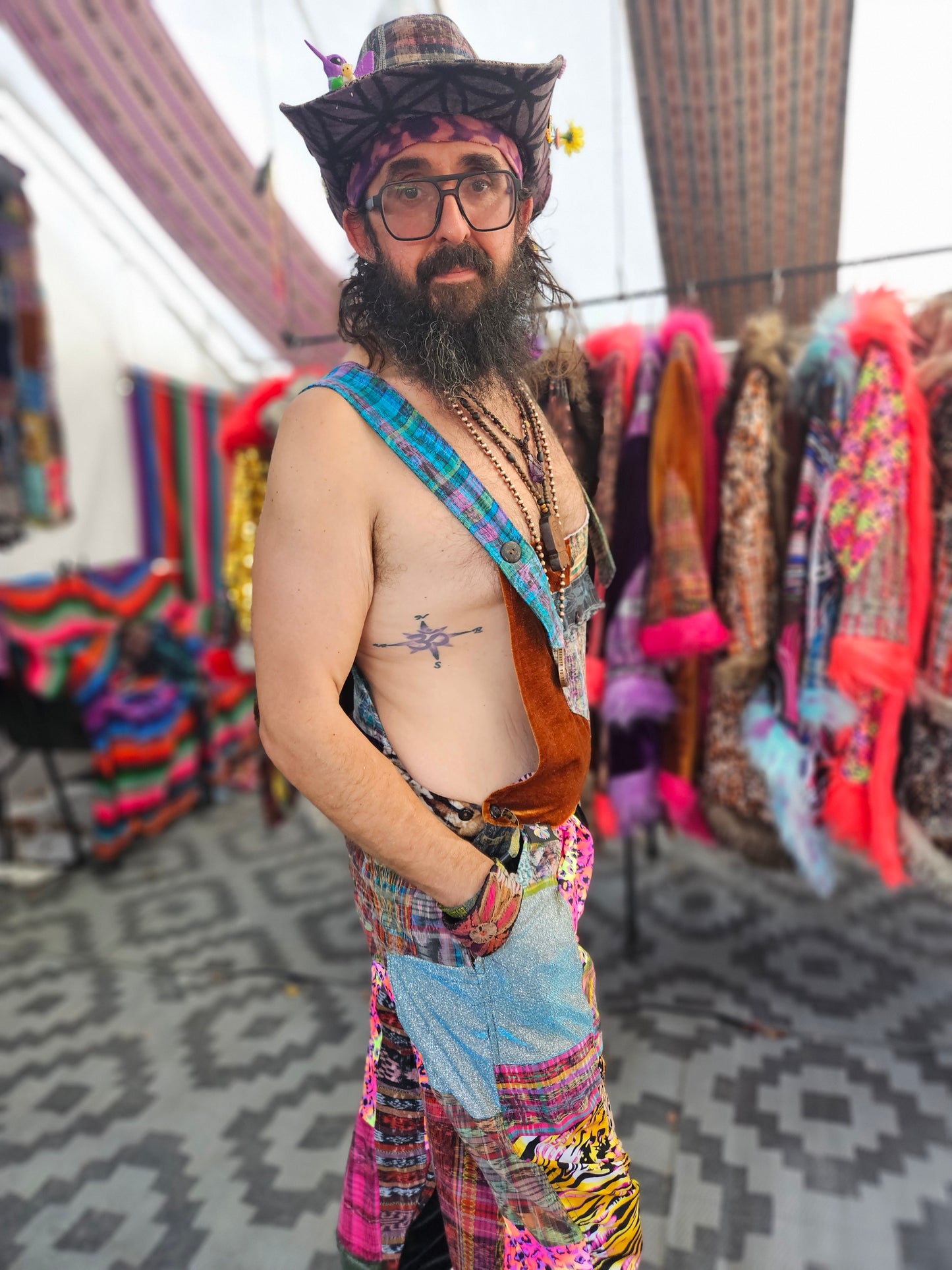 Patchwork Overalls
