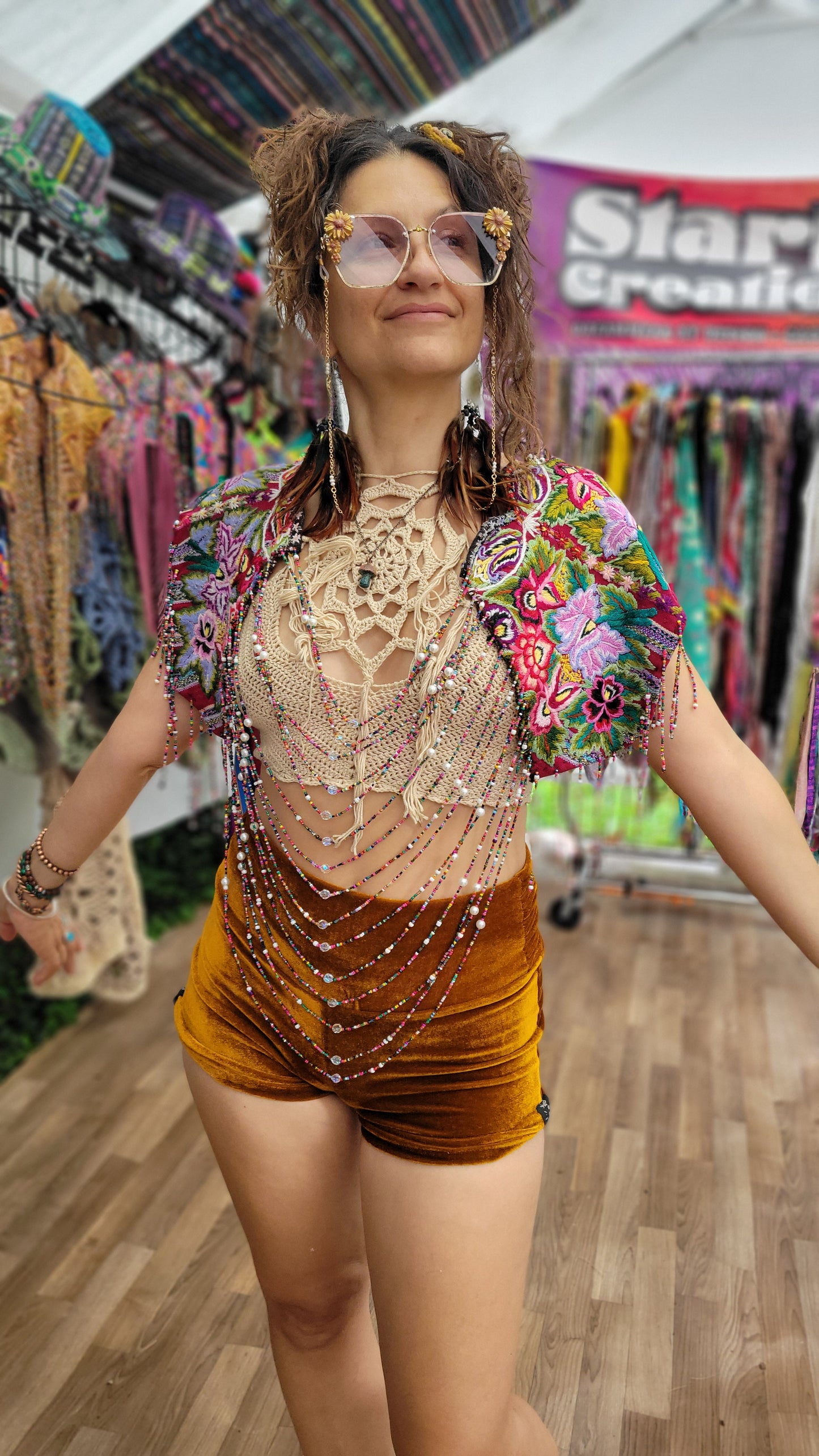 Beaded Goddess Top