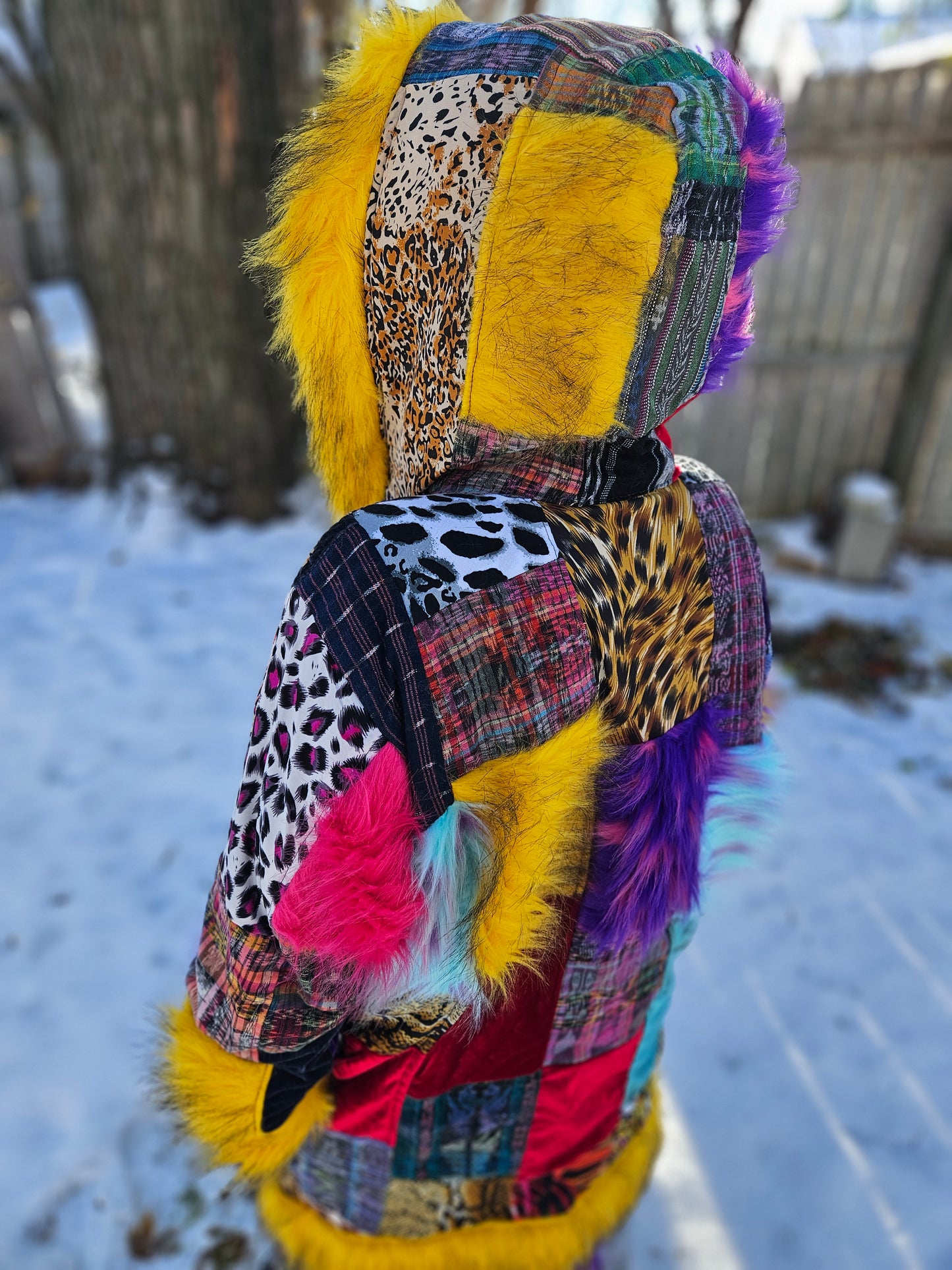 Patchwork Cloak - Fuzzy Dream