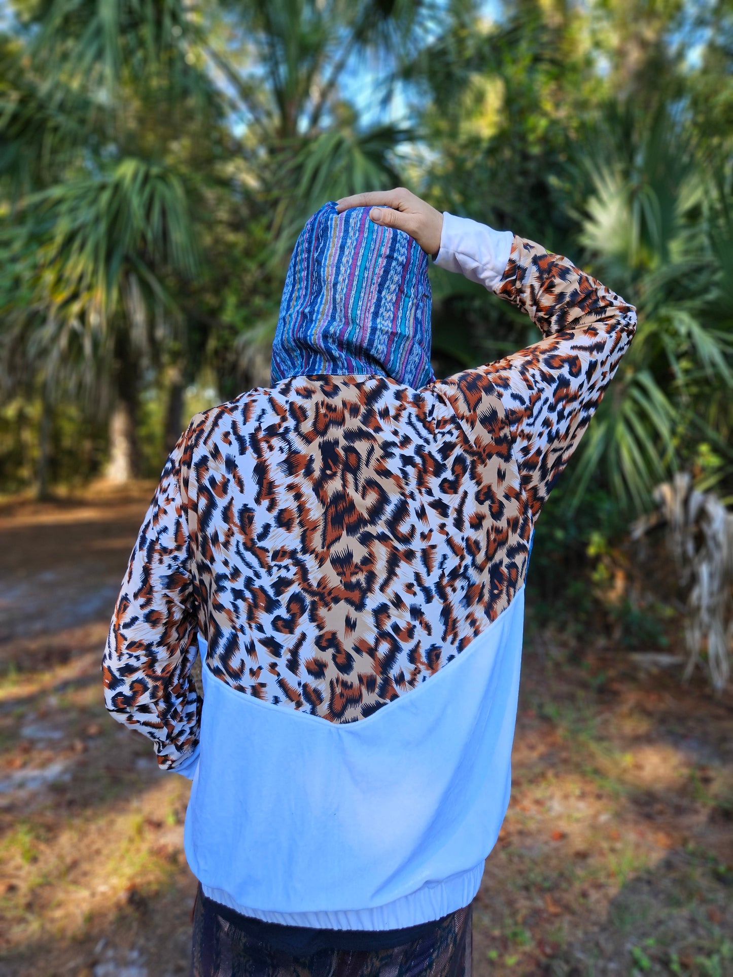 Hooded Jacket - Leopard / White Velvet