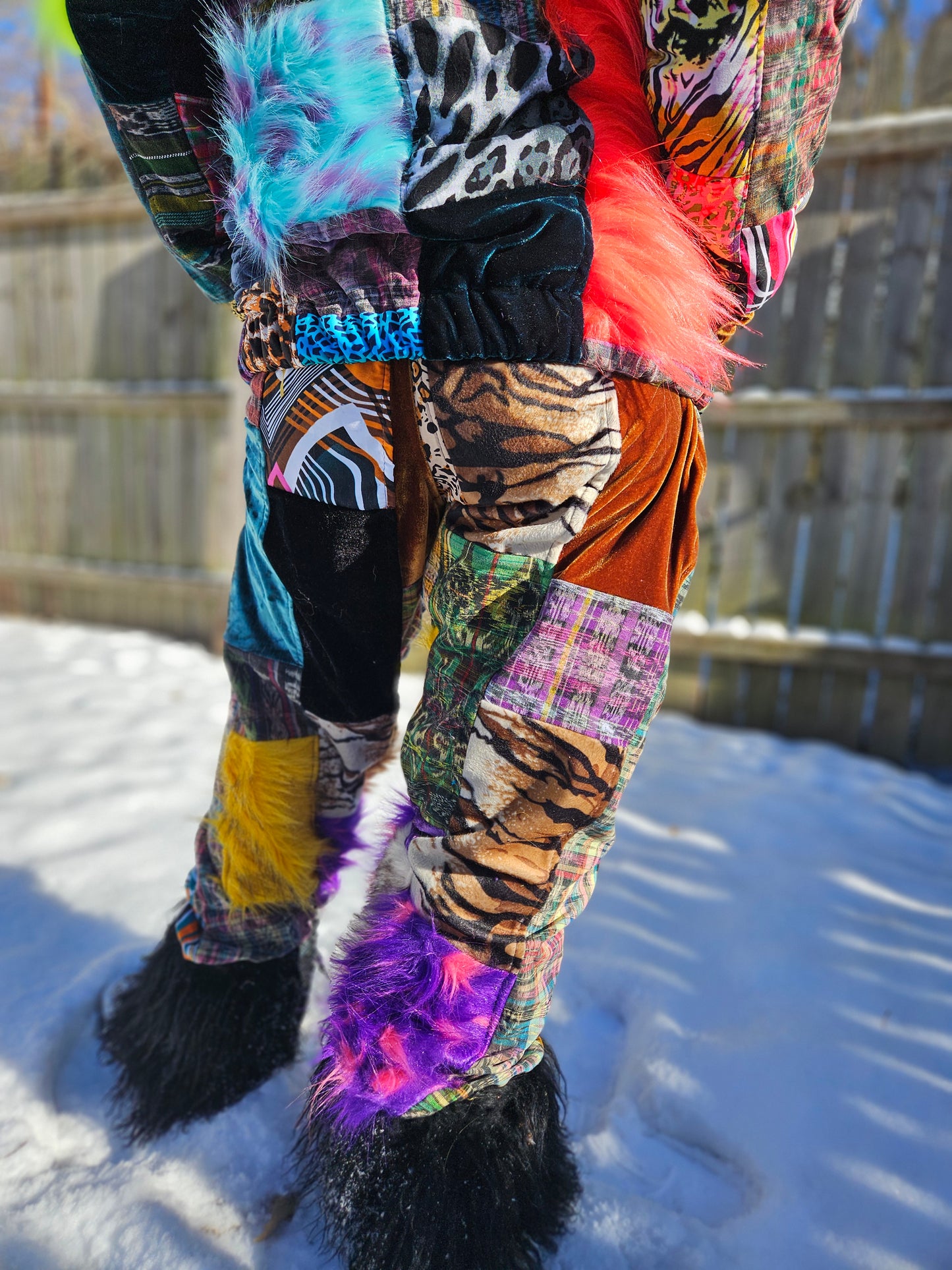 Patchwork Furry Jogger