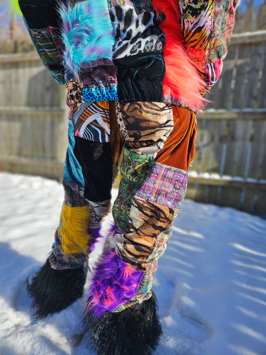 Patchwork Furry Jogger
