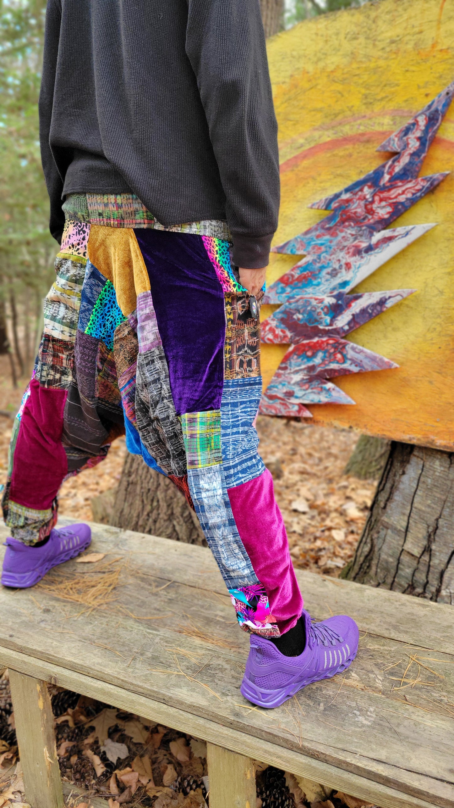 Patchwork Harem Pants