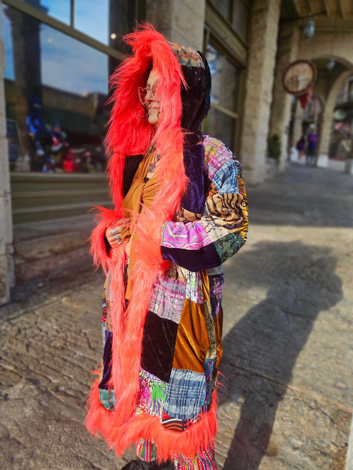 Patchwork Cloak - Rebel Rose