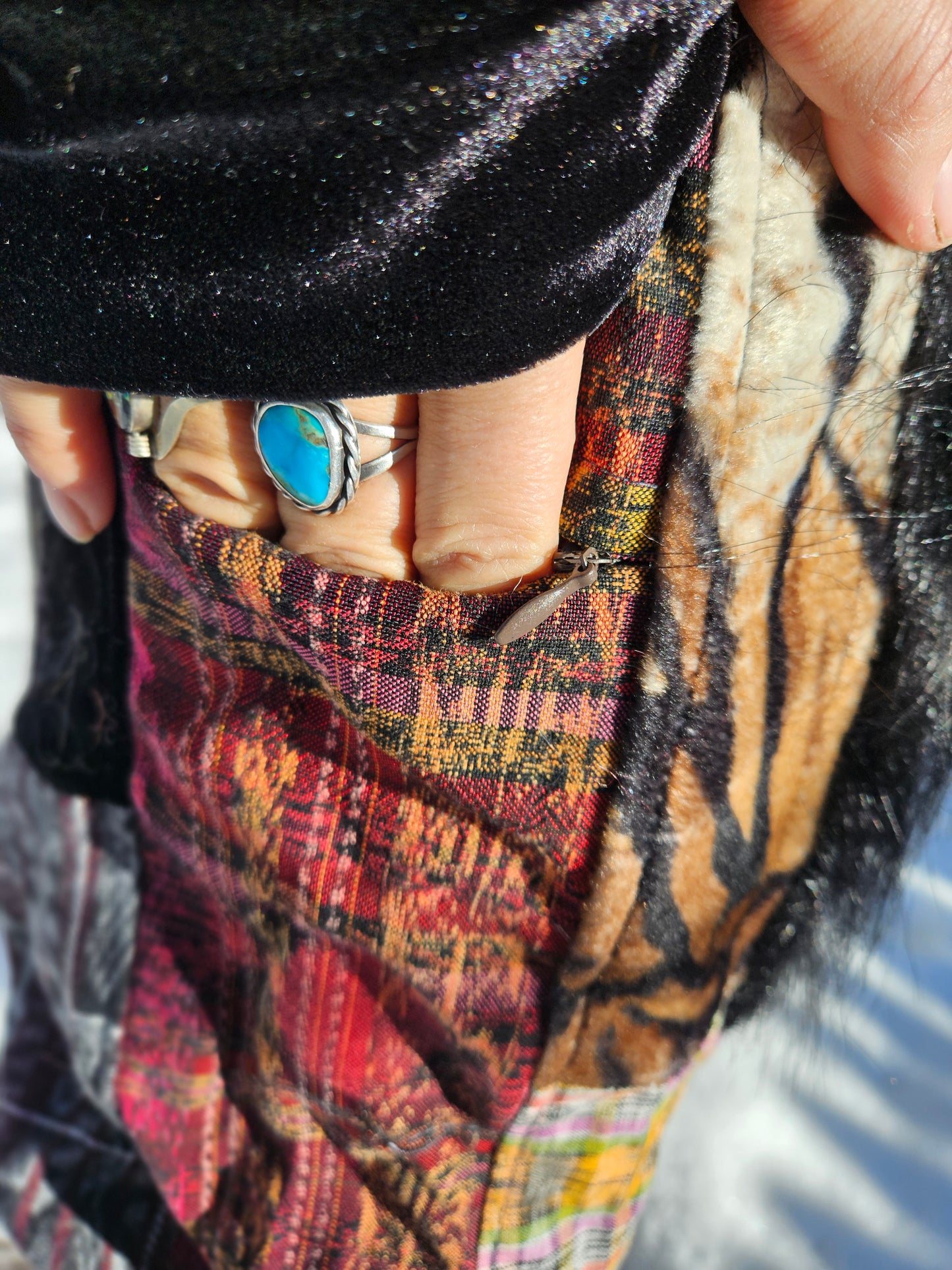 Patchwork Furry Jogger