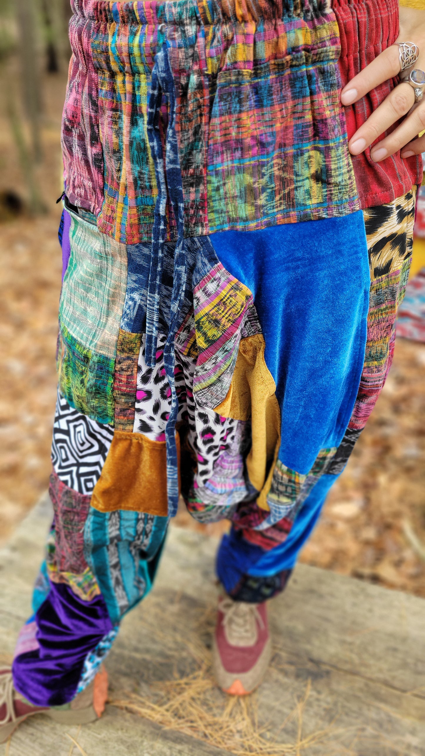 Patchwork Harem Pants