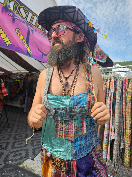 Patchwork Overalls