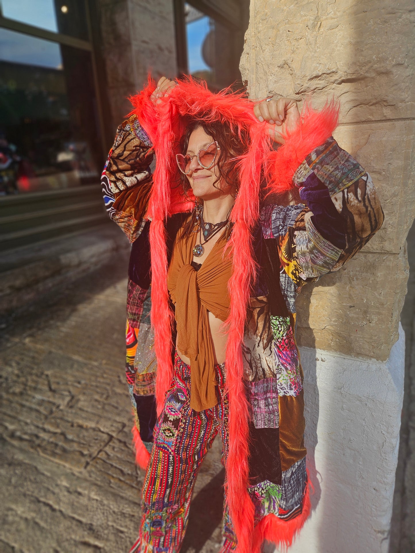 Patchwork Cloak - Rebel Rose