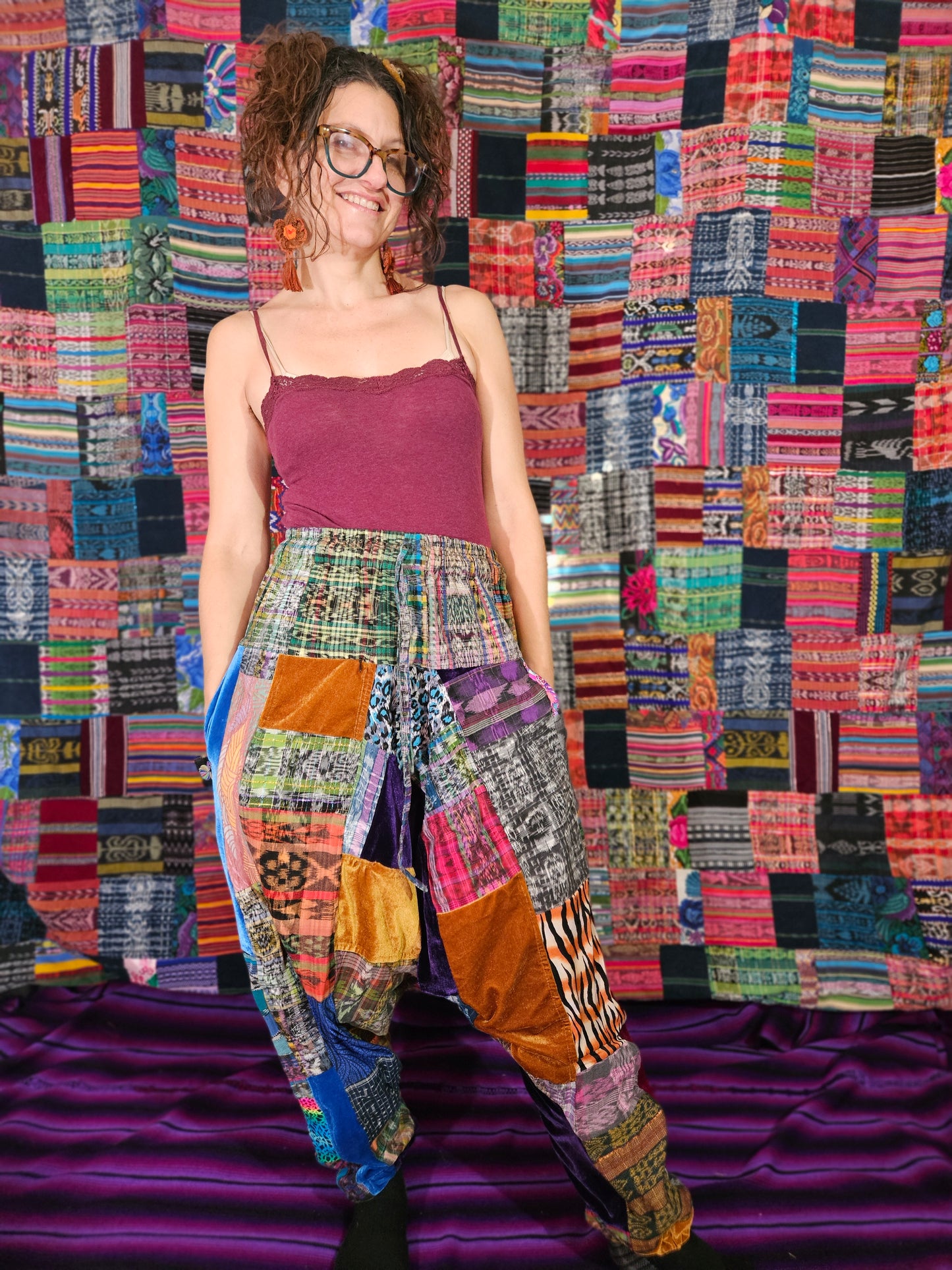 Patchwork Harem Pants