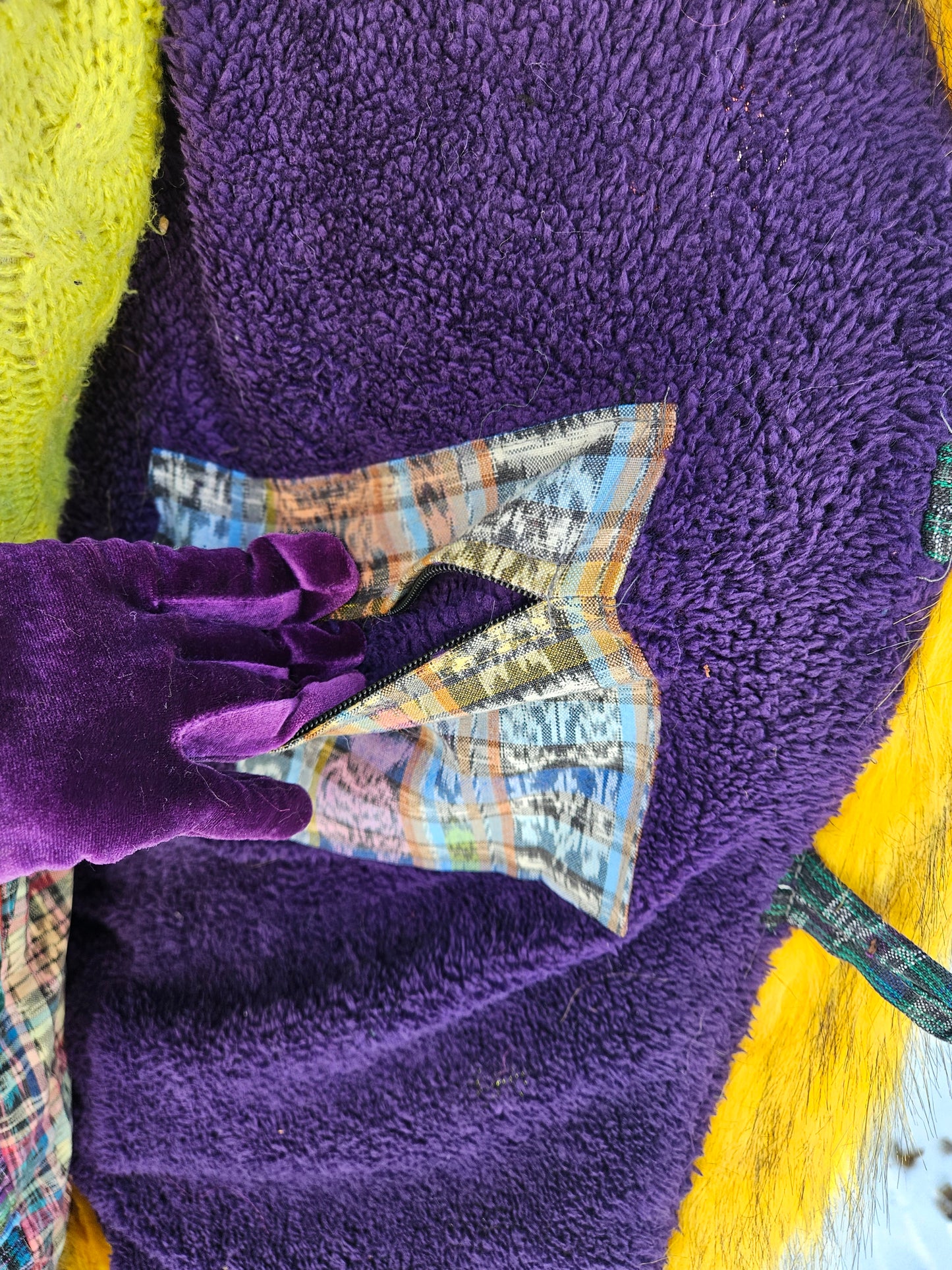 Patchwork Cloak - Fuzzy Dream