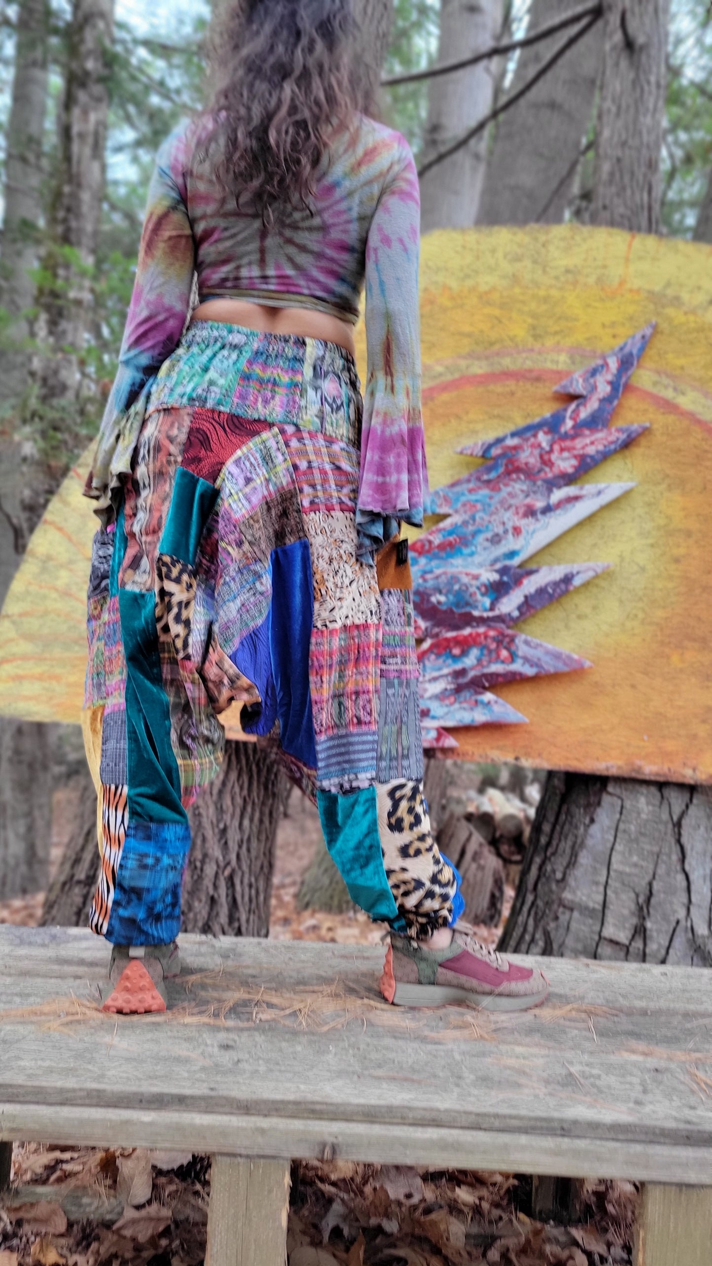 Patchwork Harem Pants