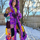 Patchwork Cloak - Fluffy Rainbow