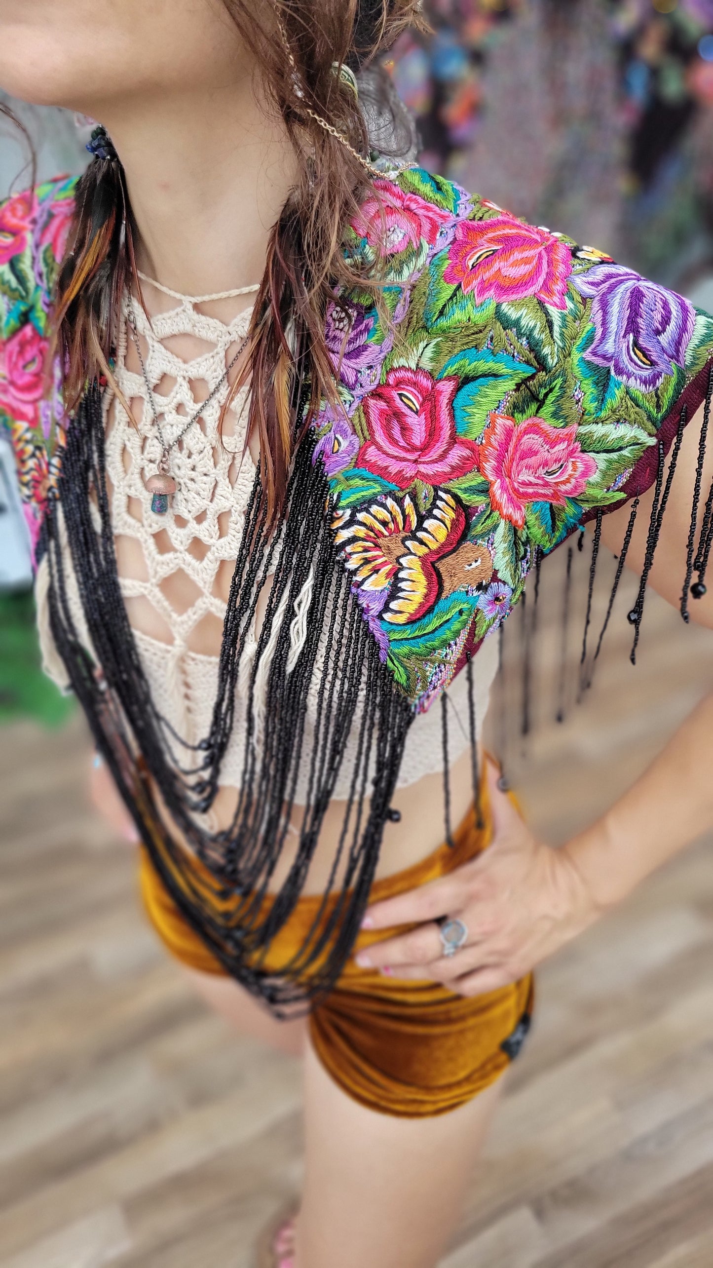 Beaded Goddess Top